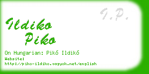 ildiko piko business card